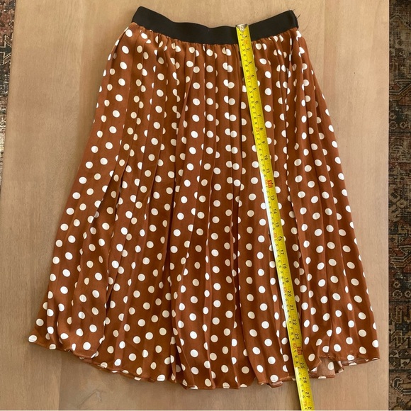 Jillian Harris X Joe Fresh Brown and White Polka Dot Shannon Skirt - Picture 7 of 7